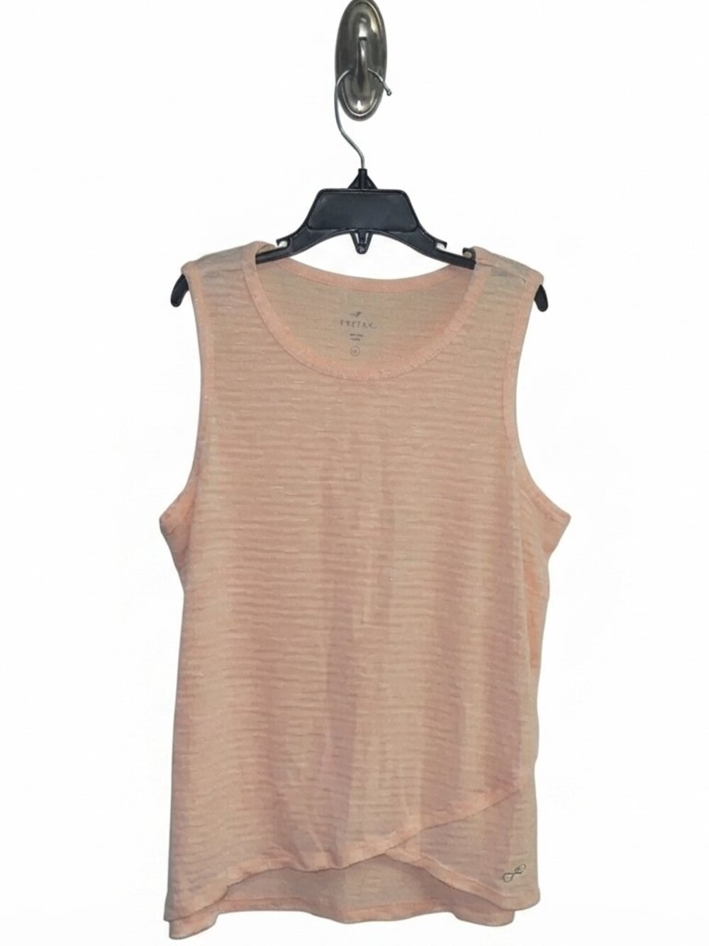 Freely Girls' Tank Top Cross Over High Low Front Hem Peach Scoop Neck NEW